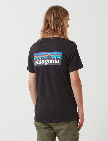 Patagonia P-6 Logo T-Shirt - Schwarz