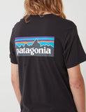 Patagonia P-6 Logo T-Shirt - Schwarz