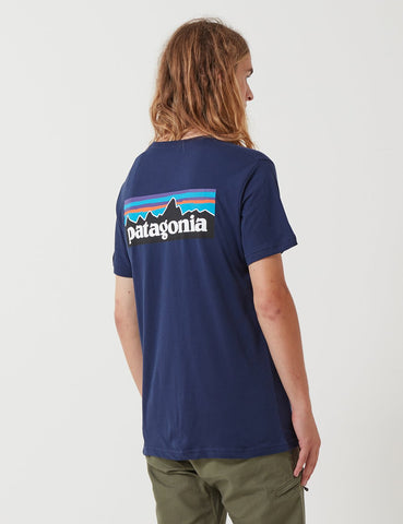 Patagonia P-6 Logo T-Shirt - Klassisches Marine-Blau