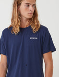 Patagonia P-6 Logo T-Shirt - Klassisches Marine-Blau