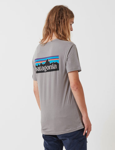 Patagonia P-6 Logo T-Shirt - Feder Grau