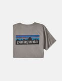 Patagonia P-6 Logo T-Shirt - Feder Grau