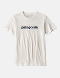 Patagonia Text Logo Organic T-Shirt - White