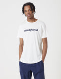 Patagonia Text Logo Organic T-Shirt - White