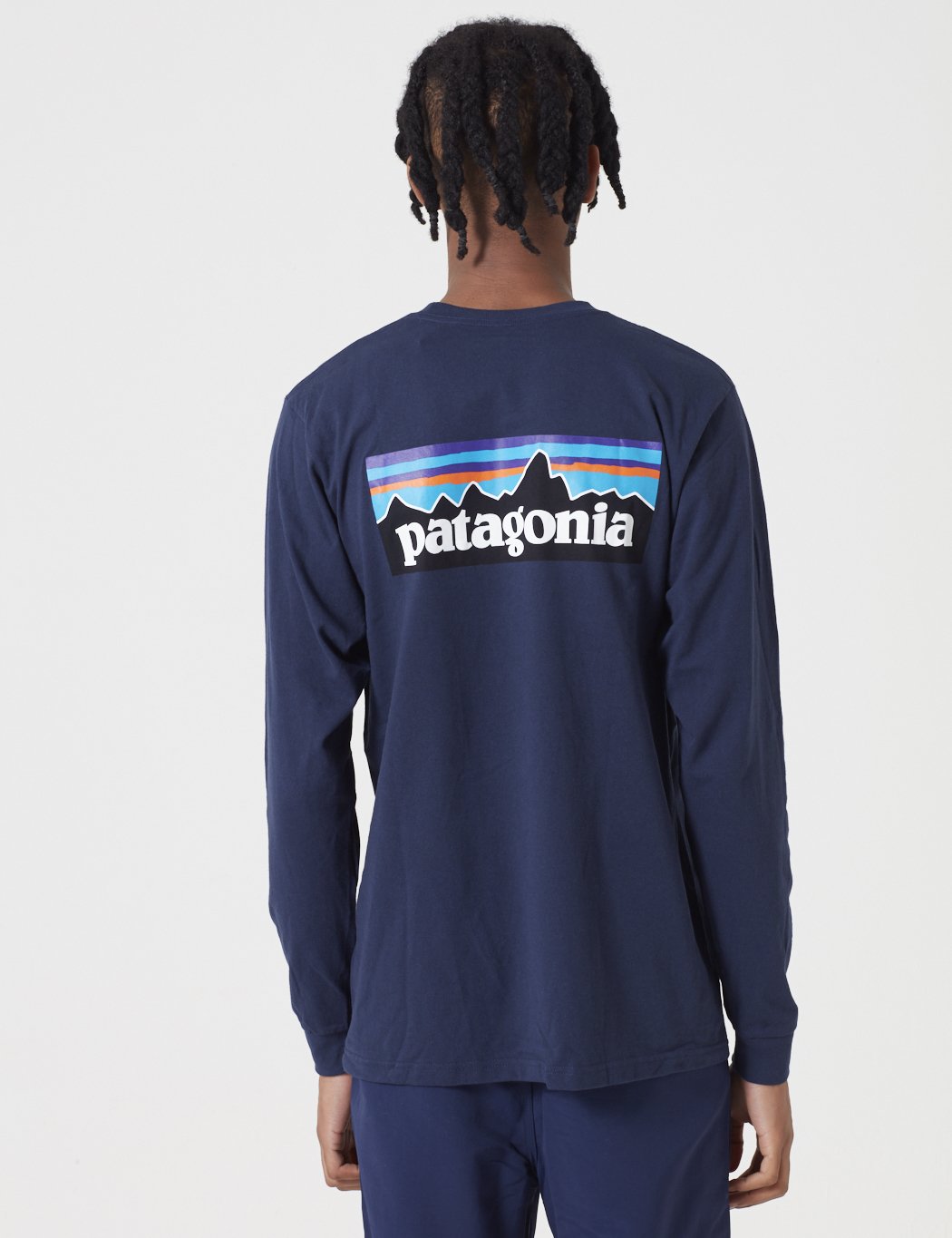 Patagonia P-6 Logo Responsibili-Tee Long Sleeved T-Shirt - Classic Navy