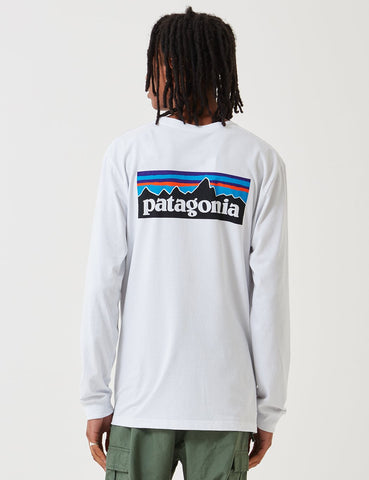 Patagonia P-6 Logo Responsibili-T langärmelige T-Shirt - Weiß