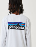 Patagonia P-6 Logo Responsibili-T langärmelige T-Shirt - Weiß