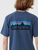 Patagonia P-6 Logo Responsibili-Tee T-Shirt - Dolomite Blue