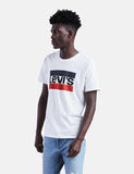 Levis Sport Logo-Grafik-T-Shirt - Weiß