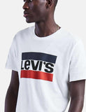 Levis Sport Logo-Grafik-T-Shirt - Weiß