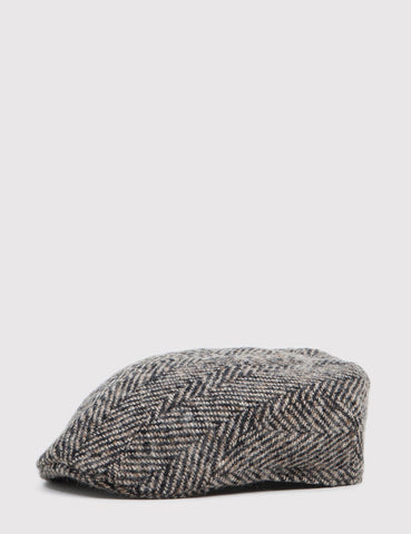 Stetson Madison Herringbone Flatcap - Schwarz / Braun