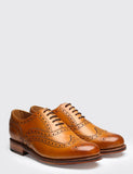 Grenson Stanley Kalb Brogue Schuhe - Tan