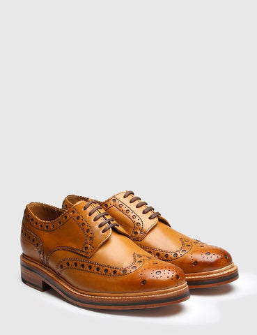 Grenson Archie Brogue Schuhe - Tan