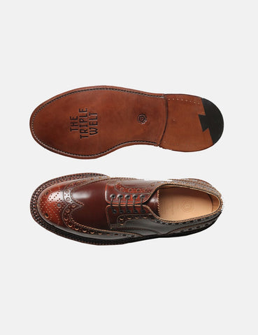 Grenson Archie Triple-Welt Schnürer - Mahagoni