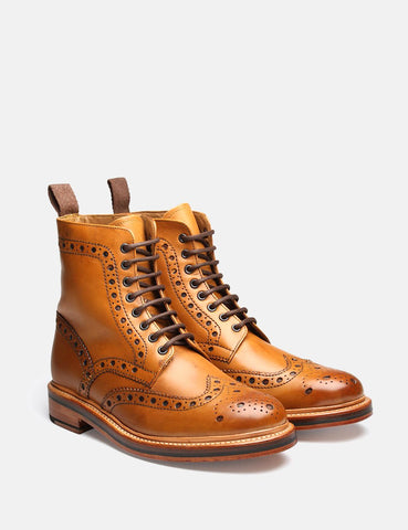 Grenson Fred Kalb Brogue Boot - Tan