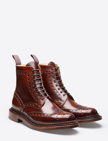 Grenson Fred Triple-Welt Boot - Mahagoni