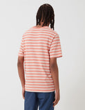 Patagonia Organic Cotton Midweight Taschen-T-Shirt (Striped) - Mellow Melon