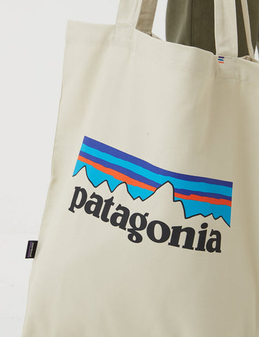 Patagonia P-6 Logo-Markt-Einkaufstasche - Blass Stein