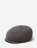 Stetson Hatteras Herringbone Newsboy Cap (Wool/Alpaca) - Grey/Blue