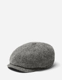 Stetson Hatteras Herringbone Newsboy Cap (Wool/Alpaca) - Black/Grey