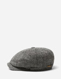 Stetson Hatteras Herringbone Newsboy Cap (Wool/Alpaca) - Black/Grey