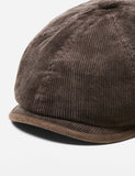 Stetson Hatteras Corduroy Newsboy Cap (Cotton) - Brown