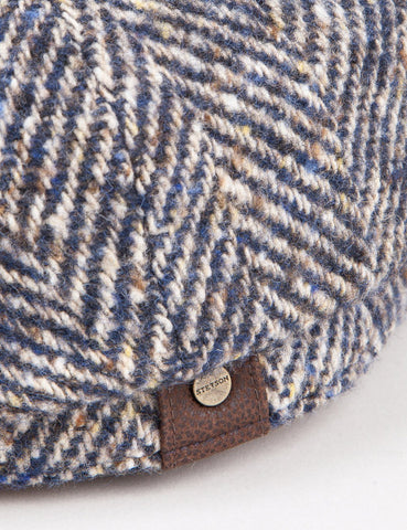 Stetson Hatteras Herringbone Ballonmütze - Braun / Blau