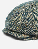 Stetson Hatteras Farbe Neps Flatcap (Wolle mit Fischgrätmuster) - Grün