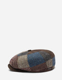 Stetson Hatteras Patchwork Flatcap (Wolle) - Braun / Blau / Grau