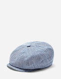 Stetson Hatteras Feiner Herringbone Flatcap - Indigo-Blau