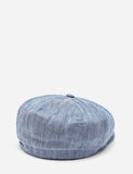 Stetson Hatteras Feiner Herringbone Flatcap - Indigo-Blau