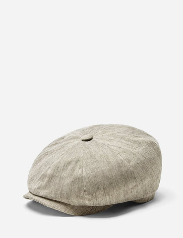 Stetson Hatteras Feine Herringbone Flatcap - Dunkelbeige