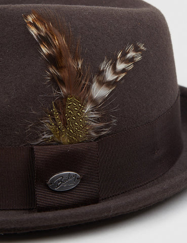 Bailey Tino Felt Knautschbar Trilby-Hut - Brown