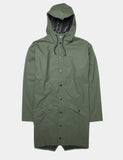 Rains Long Jacket - Olivgrün