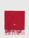 Barbour Plain Lambswool Scarf - Red