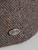 Bailey Herr Herringbone Flatcap - Braun / Schwarz