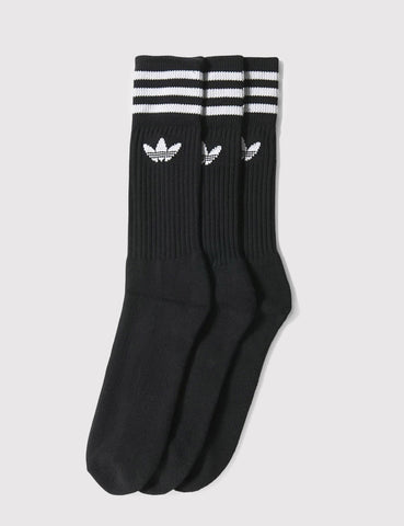 adidas Solid Crew Socken - Schwarz / Weiß