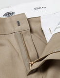 Dickies 273 Slim Gerader Arbeits Shorts - Khaki