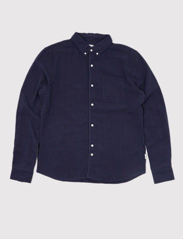 Bellfield Connaught Long Sleeve Shirt - Dark Blue