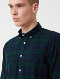 Portuguese Flannel Bonfim Checked Shirt - Navy