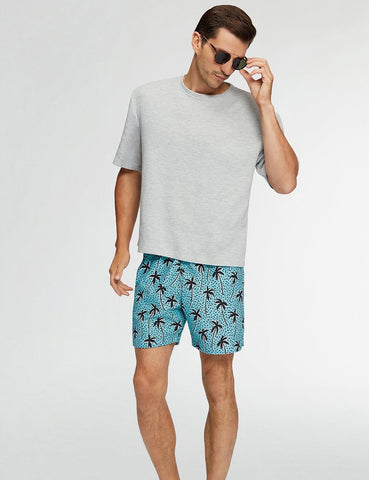 Boardies Flair Palm Badeshorts (Mid-Länge) - Blau