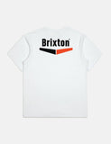 Brixton Geschwindigkeit Taschen-T-Shirt - Weiß