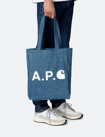 Carhartt-WIP x A.P.C. Taschen-Tasche - Washed Indigo