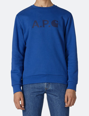 Carhartt-WIP x A.P.C. Ice Sweatshirt - Royal Blue