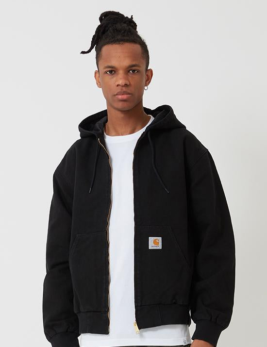 Carhartt-WIP Aktiv Jacke - Schwarz Rinsed