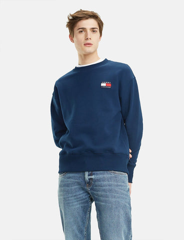 Tommy Jeans Badge Logo Sweatshirt - Black Iris / Navy