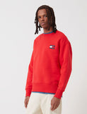 Tommy Jeans Badge Logo Sweatshirt - Deep purpurnen