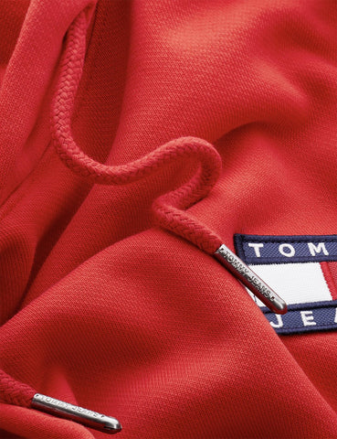 Tommy Jeans Badge Logo Hoodie - Deep purpurnen