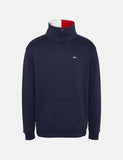 Tommy Jeans Solide Mock Neck Sweat - Black Iris / Marineblau