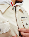 Tommy Jeans in Überjeansjacke - Ecru Rigid